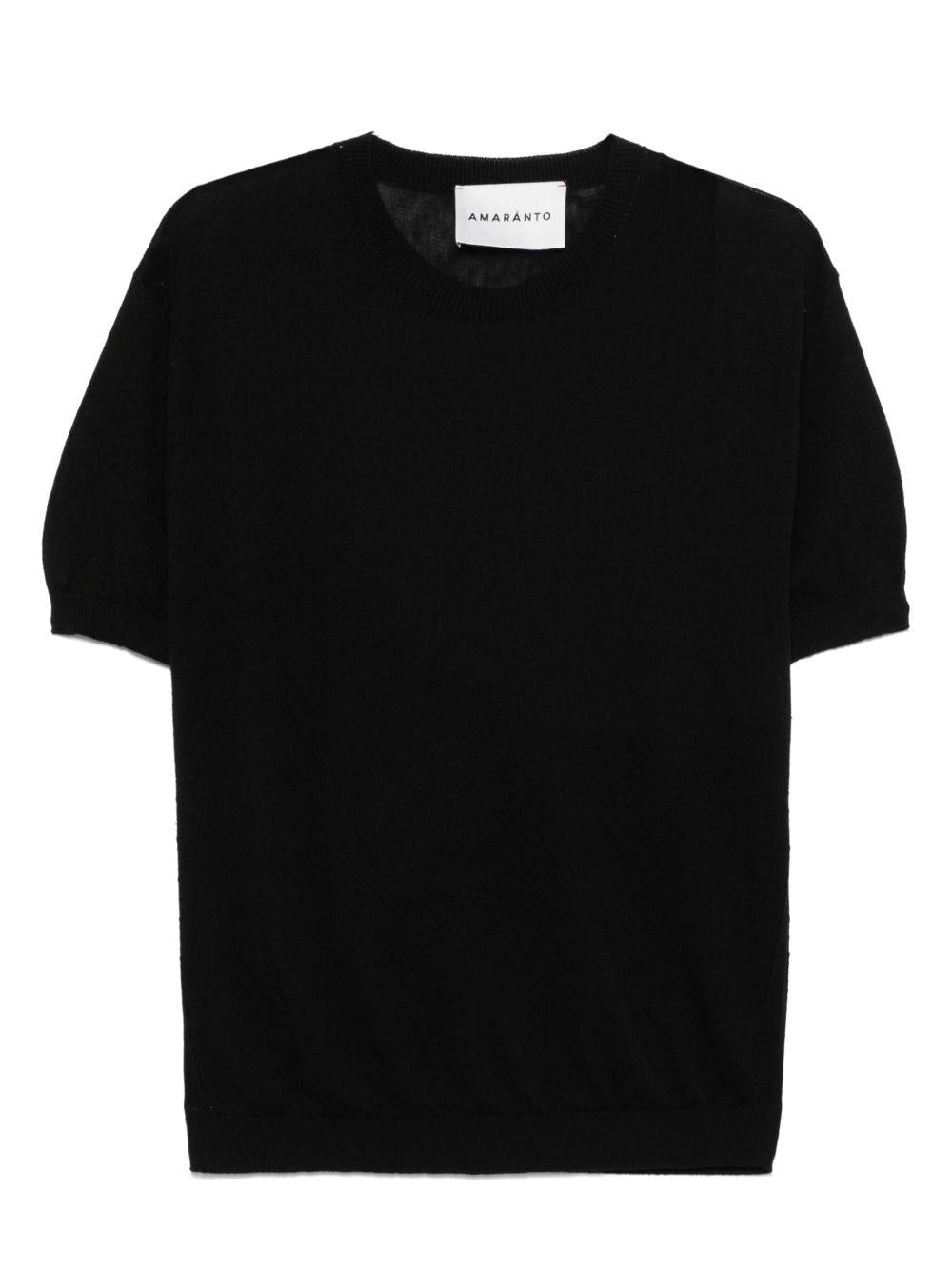 T-shirt nera B9D0009 99 NERO AMARANTO 