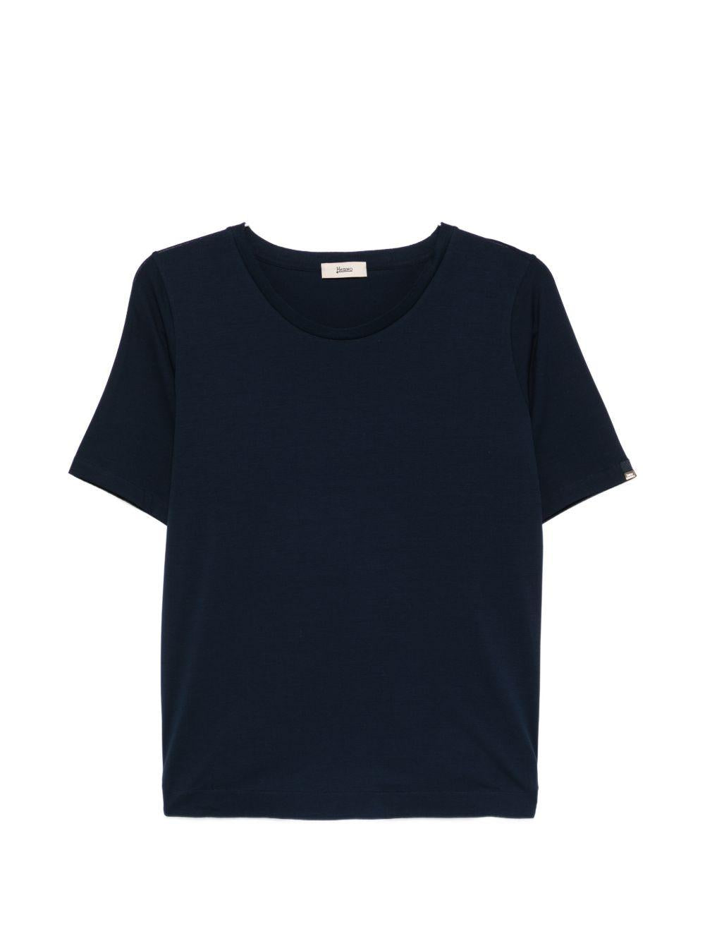 T-shirt in Superfine Cotton Stretch JG000325D52003 9200 BLUE NAVY HERNO 
