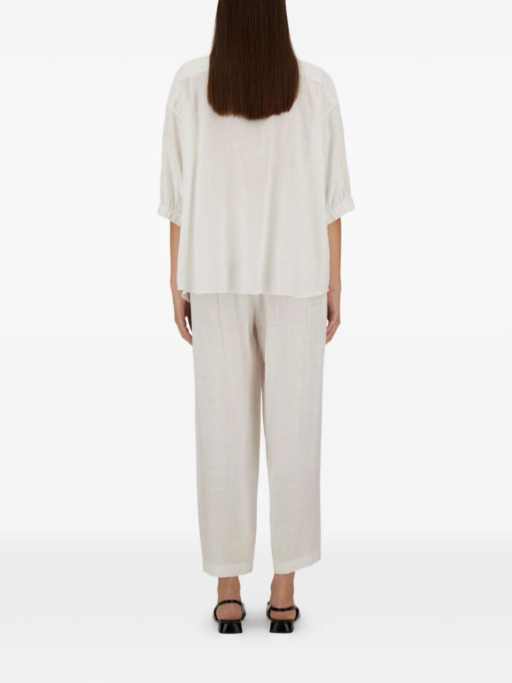 PANTALONI IN LINEN BLEND PT000222D12689 1000 BIANCO HERNO 