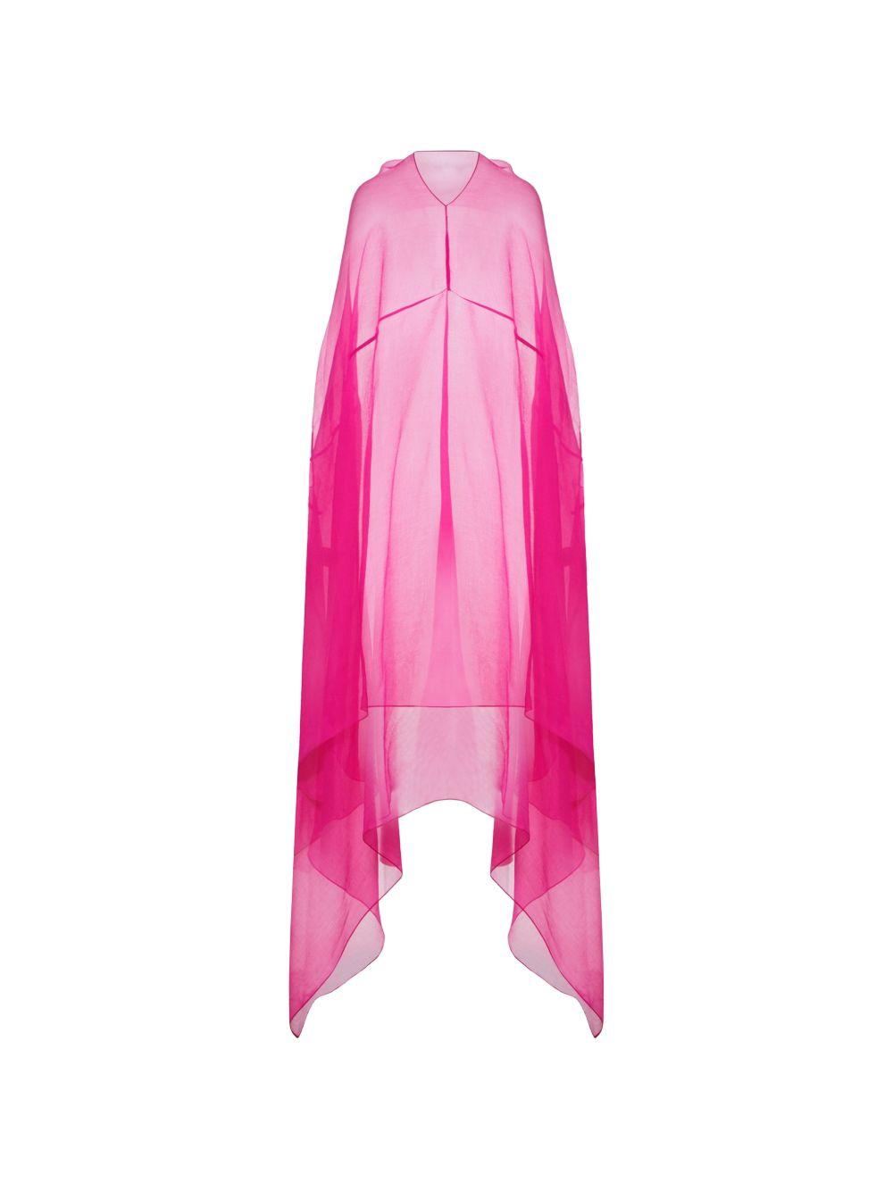 Silk Cape Dress DUCY3040 304 FUCHSIA DRIES VAN NOTEN 