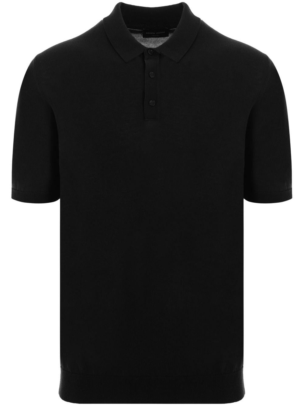 Polo in cotone RB10024 09 NERO ROBERTO COLLINA 