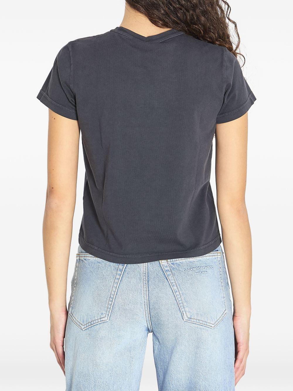 Shrunken Tee Hotfix Logo 4CC1261221 011 WASHED BLACK ALEXANDER WANG 
