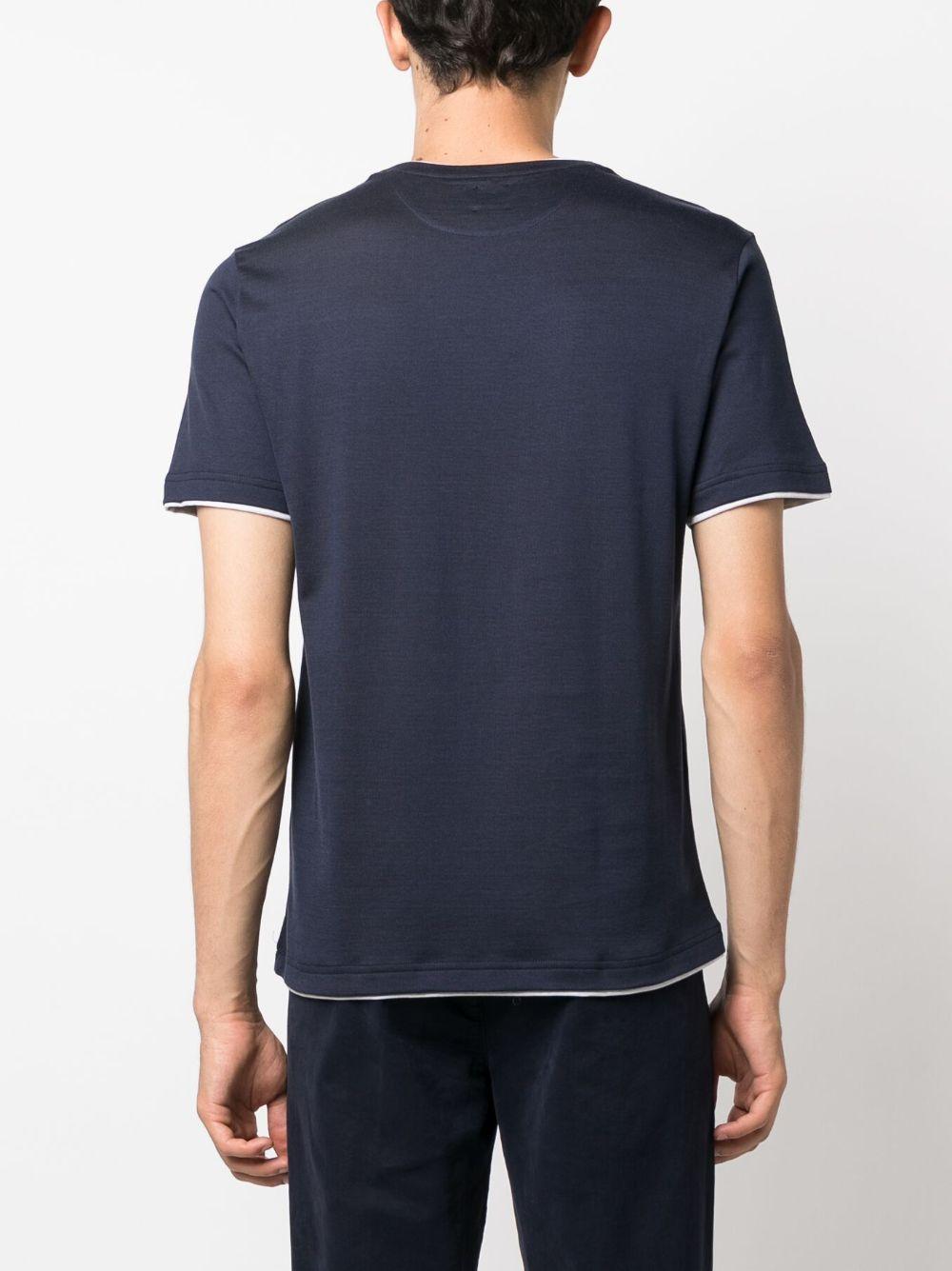 T-shirt girocollo in jersey Giza cotton X75TSHH04TES0H077 1113 BLUE GRIGIO ELEVENTY 