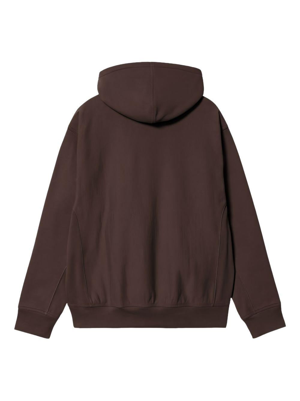 Hooded American Script Sweatshirt I028279 33HXX PALISANDER CARHARTT WIP 