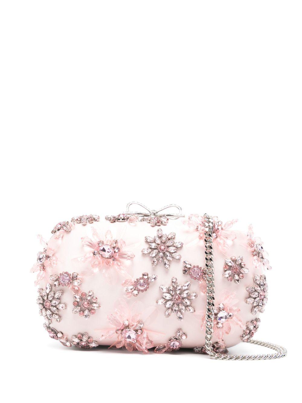 Clutch Satin Con Cristalli RS26304P PINK SELF-PORTRAIT 