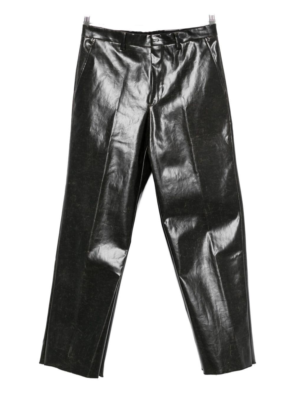 Coated Tailored Pants PANVELSHORT2184 900 BLACK DRIES VAN NOTEN 