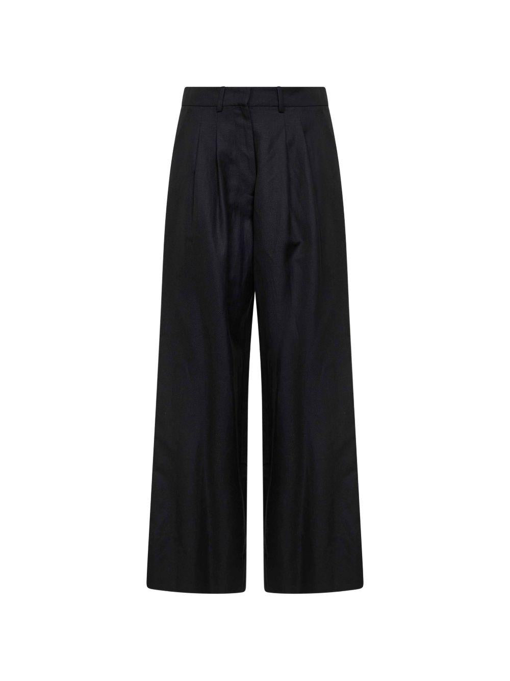 Pantalone Frankie in lana e lino CDVSFKZ00STDSD81 0990 NERO PT TORINO 