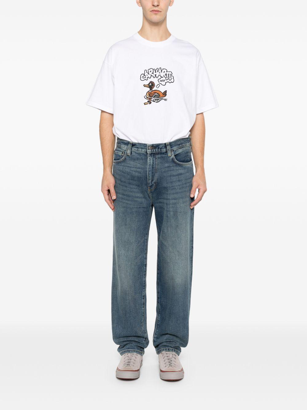 Aaron Pant I035879 014L BLUE DARK USED WASH CARHARTT WIP 