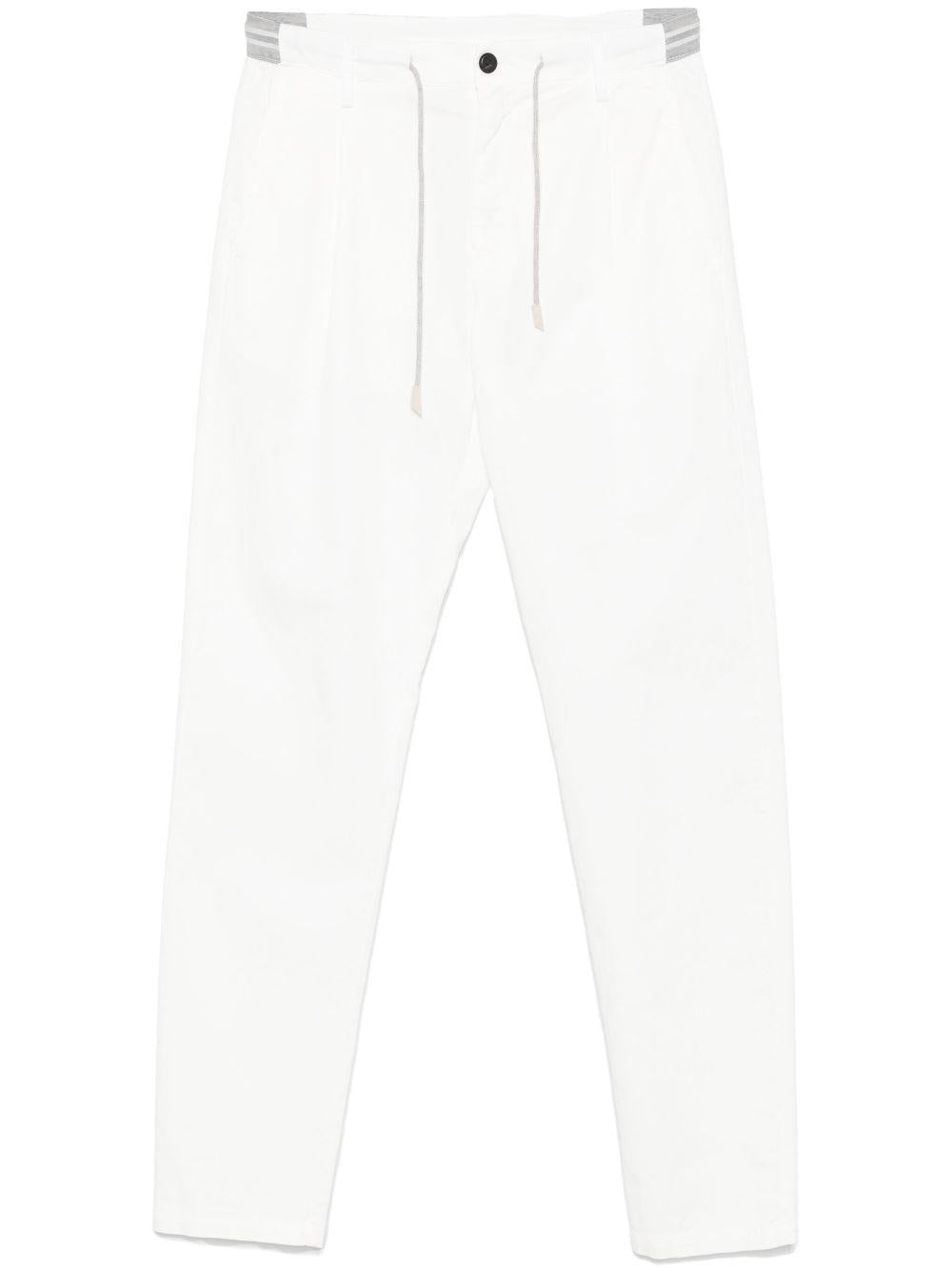 Pantaloni affusolati con pieghe K75PANH08TET0G002 01NN BIANCO ELEVENTY 