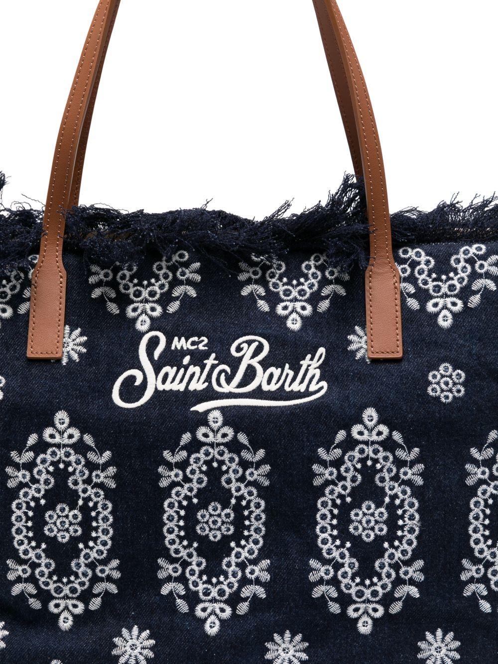 City Bag Midi Fringe CBF000101773L SANGALLO DENIN DARK MC2 SAINT BARTH 