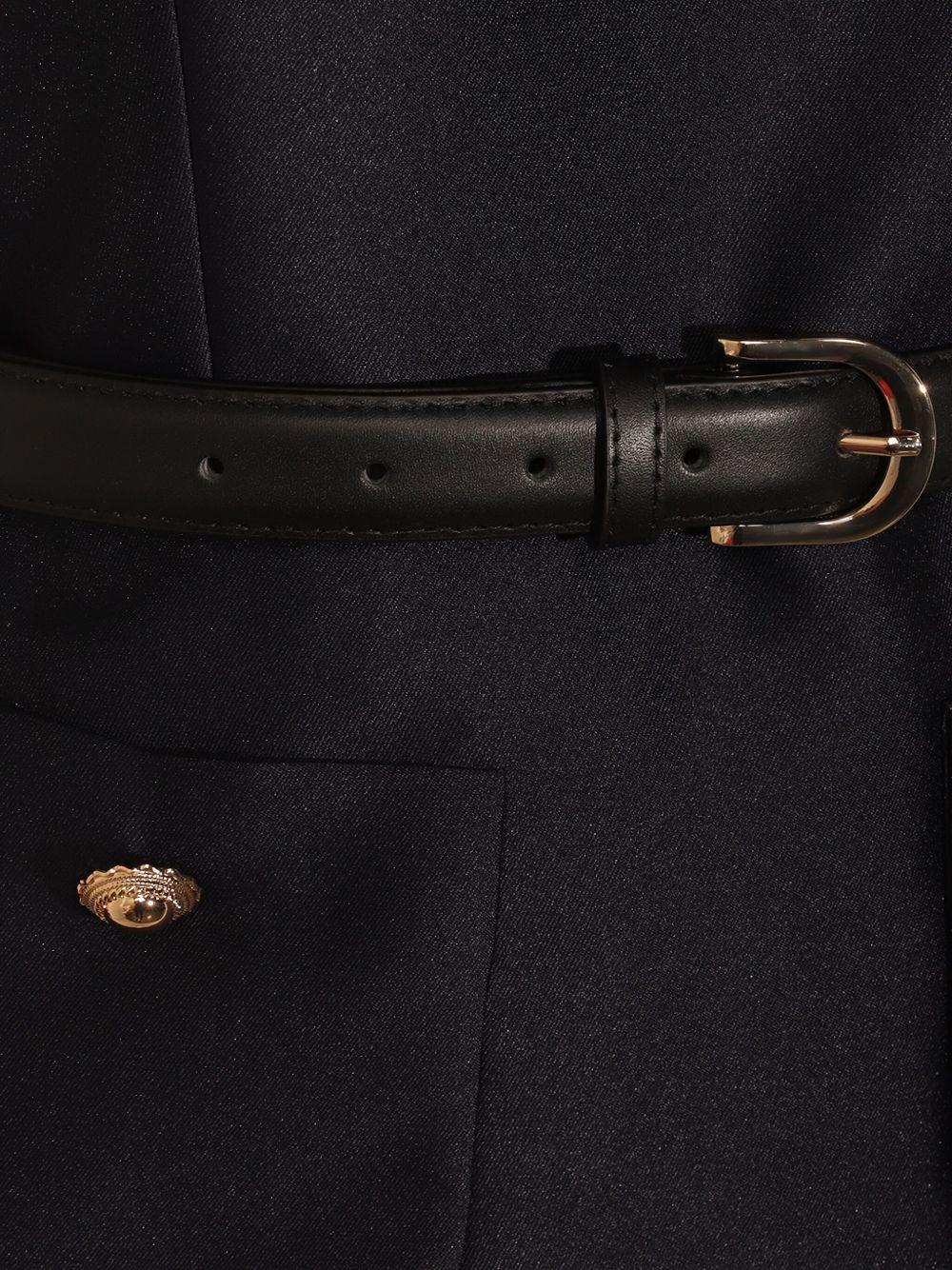 Navy Taffeta Midi Dress<BR/> PF25017MABL BLUE SELF-PORTRAIT 