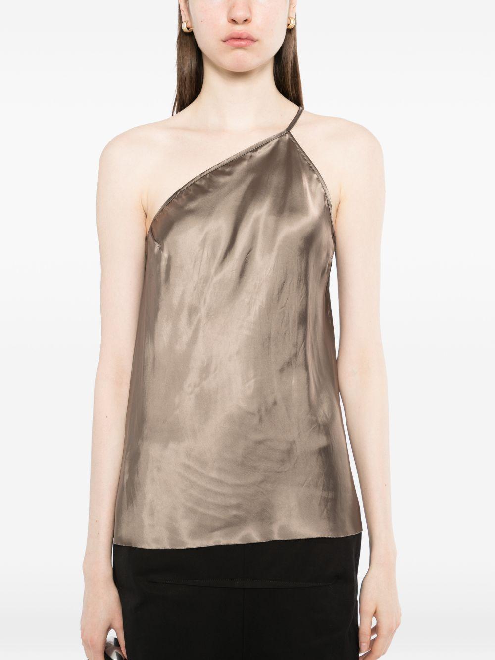 One Shoulder Slip T RP01F6117N 34 DUST RICK OWENS 