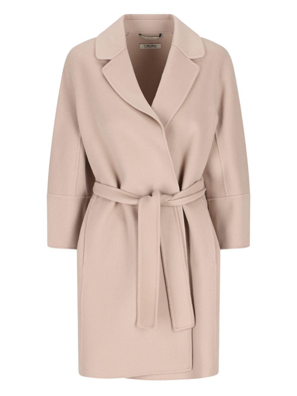 Cappotto doppio drap in pura lana ARONA 051 PINK POWDER S MAX MARA 