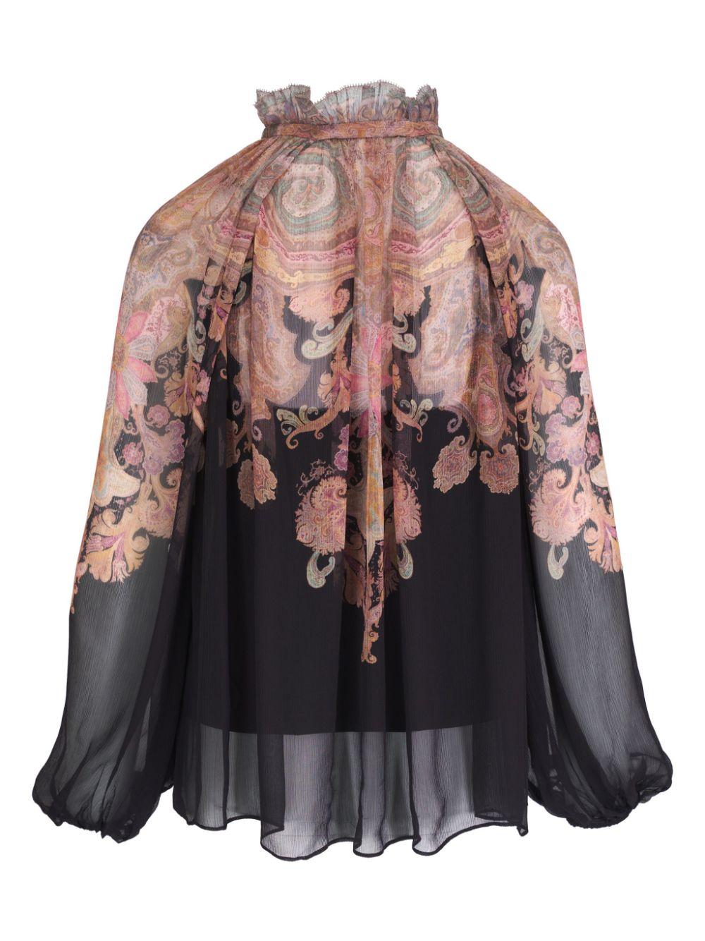  0991TF241 BLACK PAISLEY ZIMMERMANN 