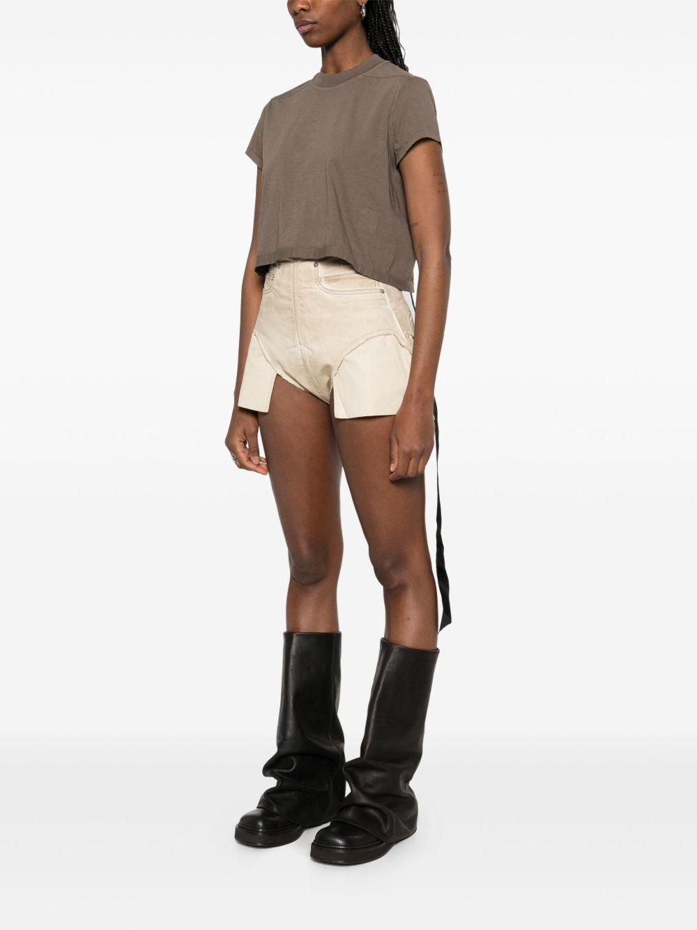 DRKSHDW SS25 Hollywood Cropped Small Level T DS01E3207RN 34 DUST RICK OWENS DRKSHDW 