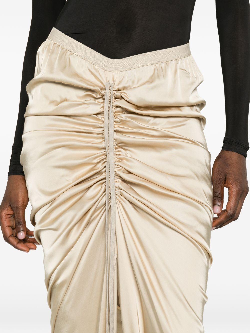 Gonna asimmetrica drappeggiata RO01F6359SCH 138 SAND RICK OWENS 
