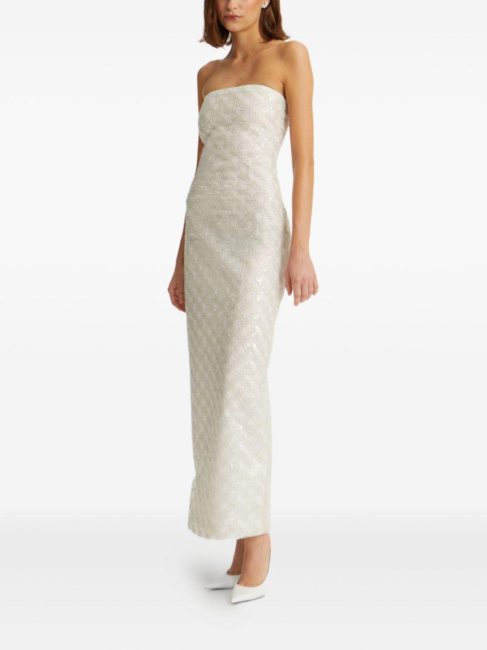 Beaded Maxi Tube Dress 114179857 857 EGRET ROTATE 