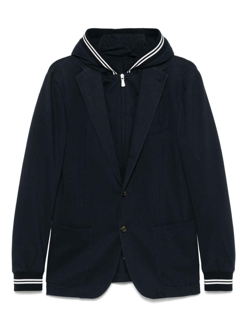 Blazer con cappuccio K70GIAK01BTCRNTES0K0 11 BLUE ELEVENTY 