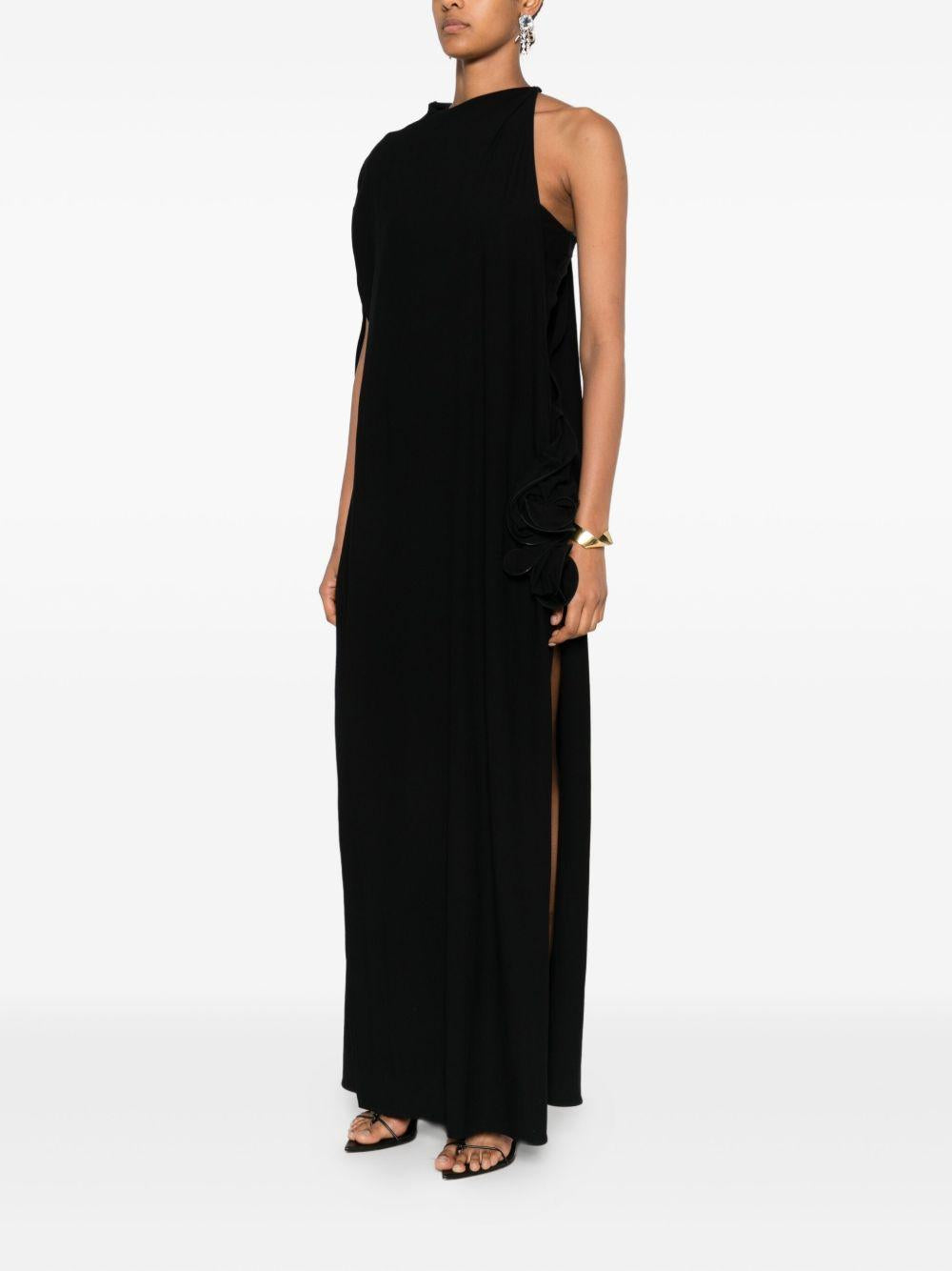 One-shoulder cape maxi dress 336725 BLACK MAGDA BUTRYM 