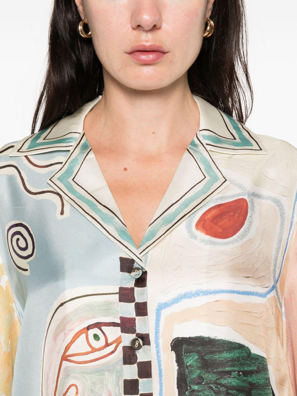 Camicia Michelle in lino 6298T MULTI ALEMAIS 