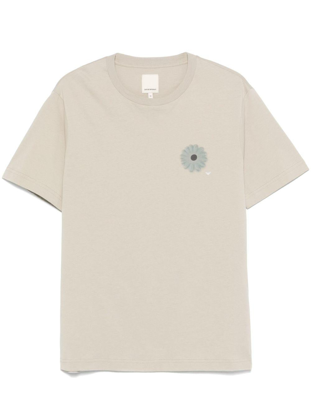 T-shirt a fiori EM001717AF14836 F8094 EMPORIO ARMANI SUSTAINABLE 