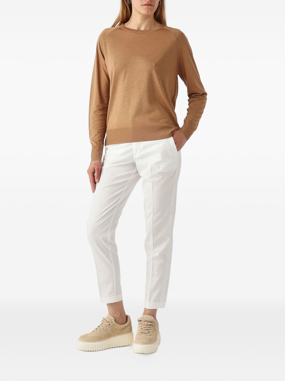 T-shirt a Maniche Lunghe in Glam Knit Effect JG000311D52056 2150 CAMEL HERNO 
