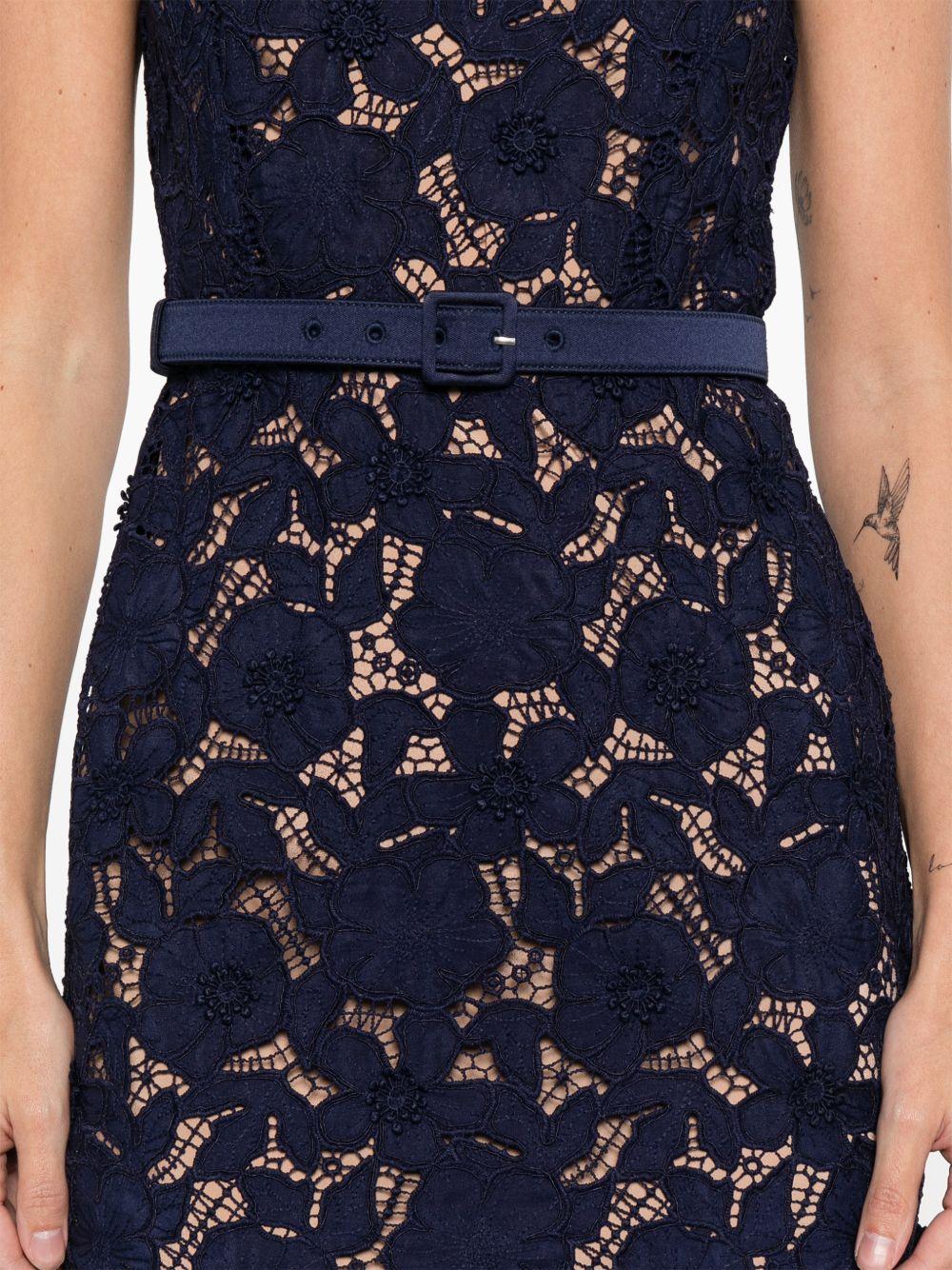 Abito Midi In Pizzo RS26171MN NAVY SELF-PORTRAIT 
