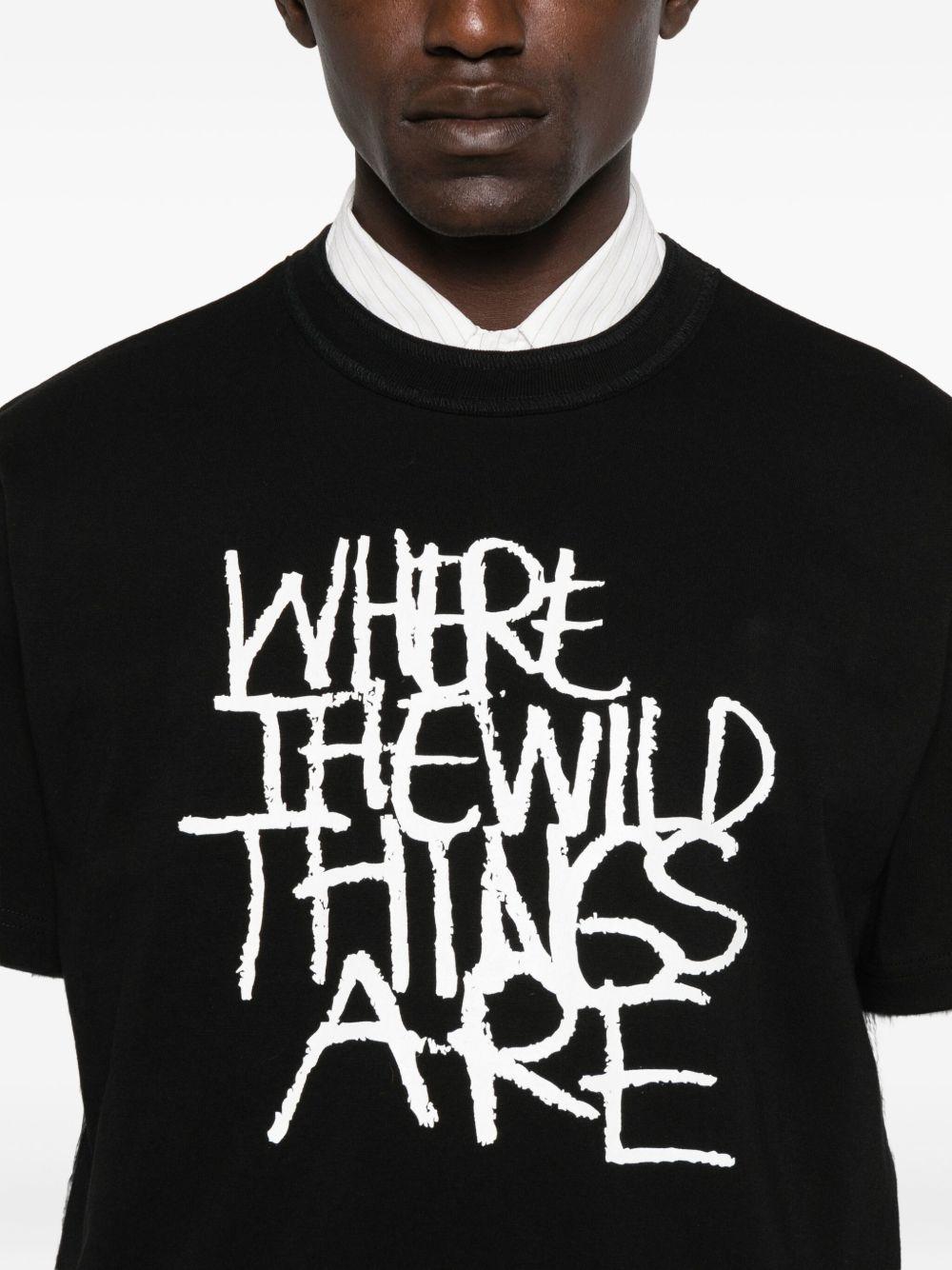 'Where The Wild Things Are' T-shirt 2501007S 001 BLACK SACAI 
