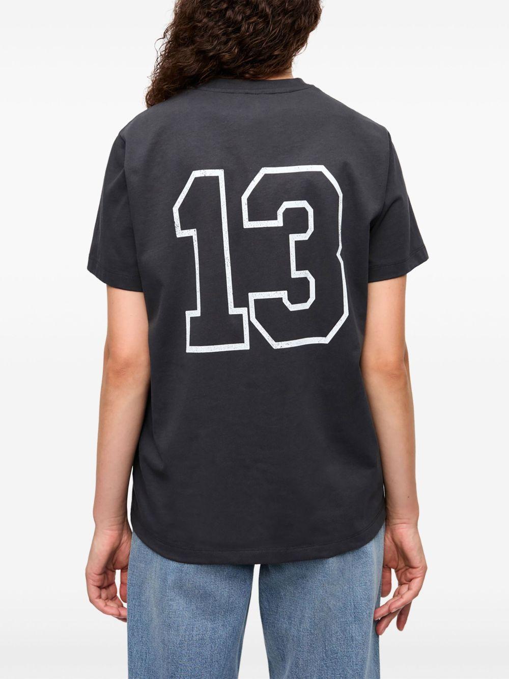 Black Basic Cotton Witch Relaxed T-shirt T4138 252 PHANTOM GANNI 