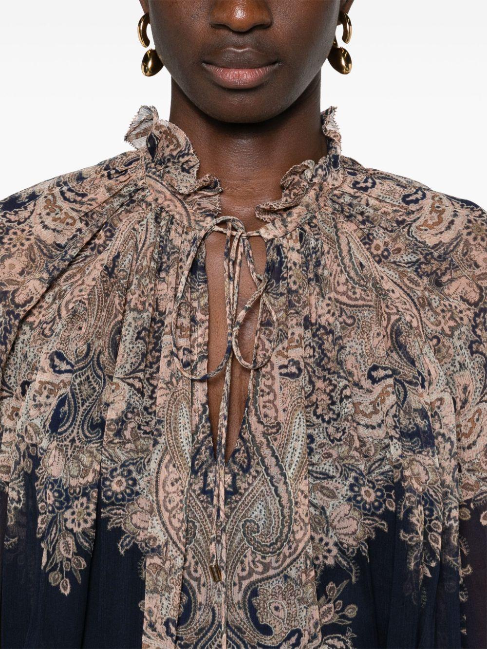  1147TS241 NAVY PAISLEY ZIMMERMANN 