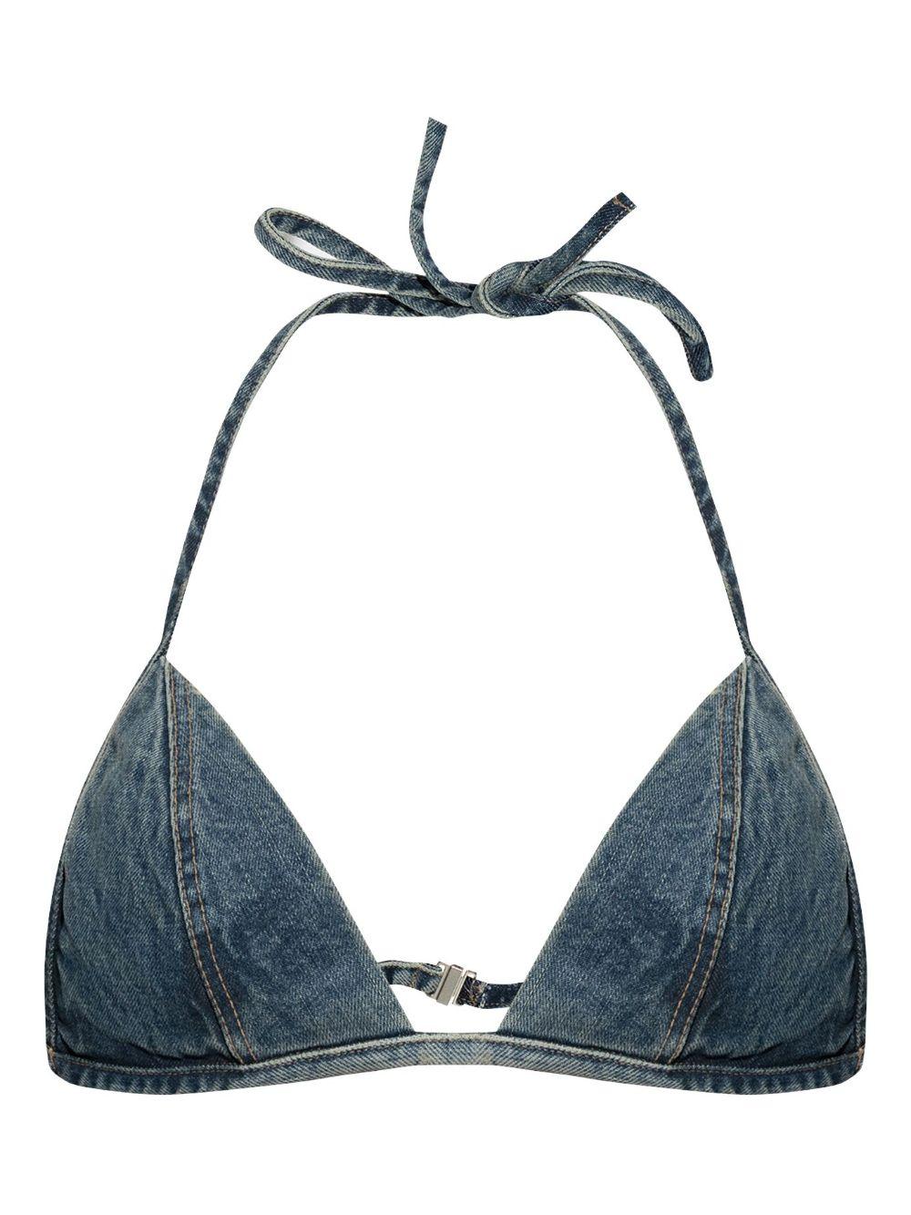 DRKSHDW SS25 Hollywood Bra in Washed Indigo DS01E3011DWB 06 INDIGO RICK OWENS DRKSHDW 