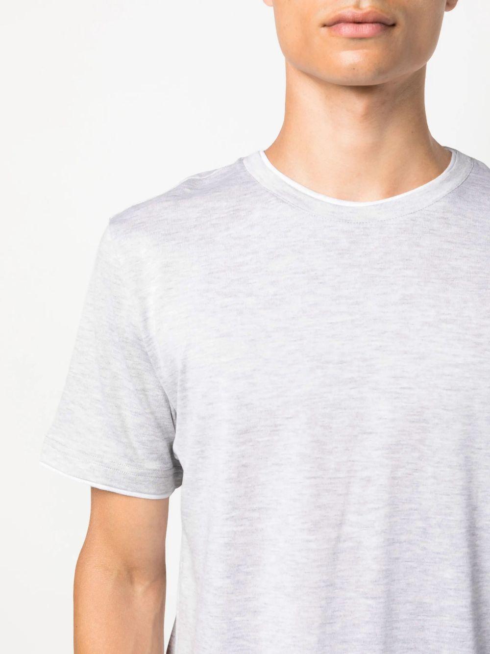 T-Shirt In Cotone X75TSHH04TES0H077 1301 GRIGIO BIANCO ELEVENTY 