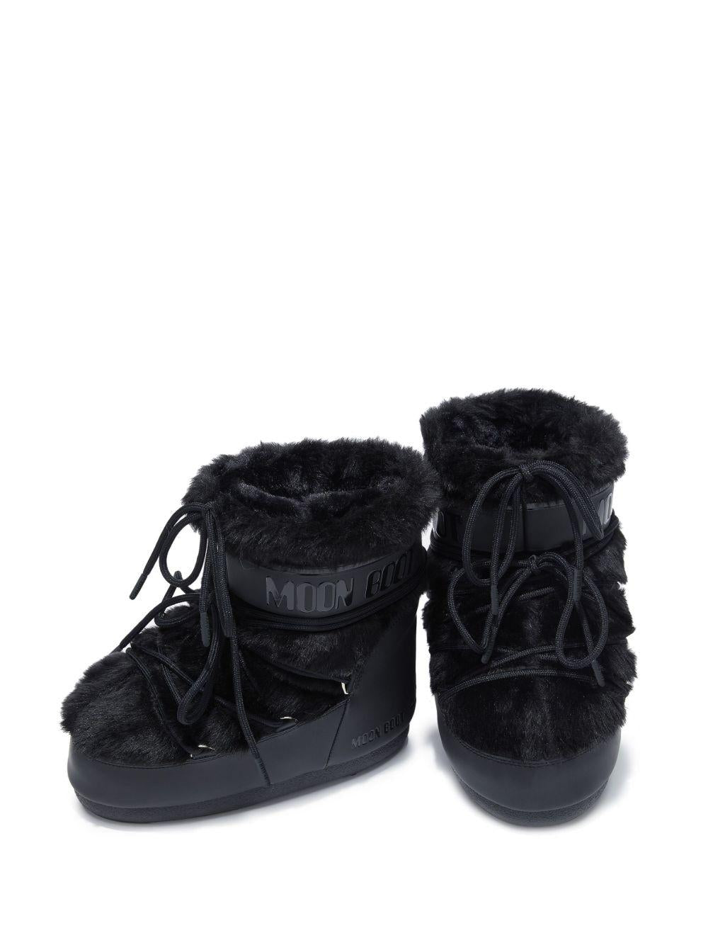 Icon Low Boot in Ecopelliccia 80D1409390 N001 BLACK MOON BOOT 