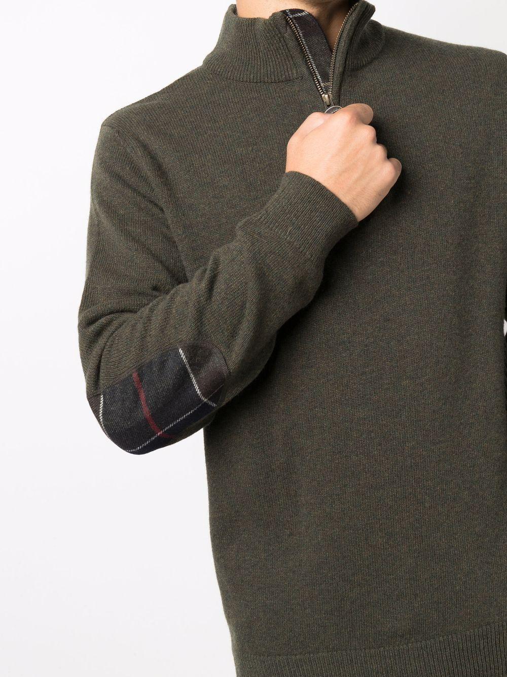 Maglia con mezza zip Holden MKN0837MKN OL91 OLIVE MARL BARBOUR 