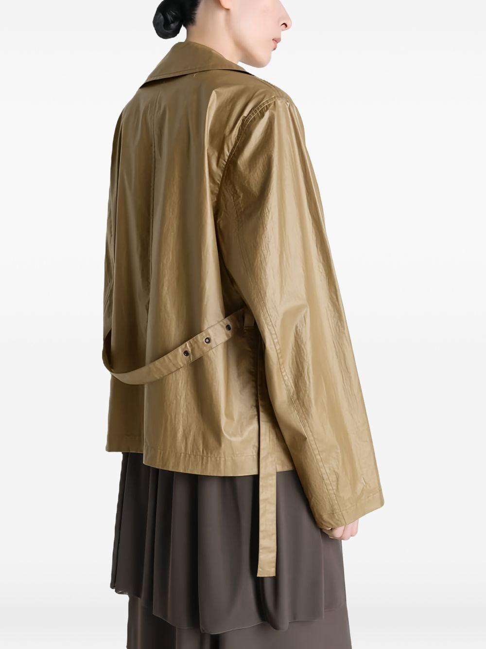 Light Wrap Jacket in Light Coated Cotton OW1200LF1381 GR643 KHAKI LEMAIRE 