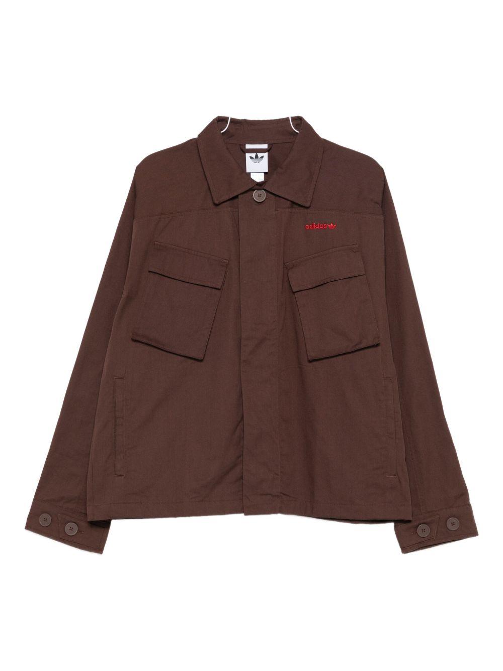 Giacca In Twill Di Cotone JX3104 BROWN ADIDAS ORIGINALS 