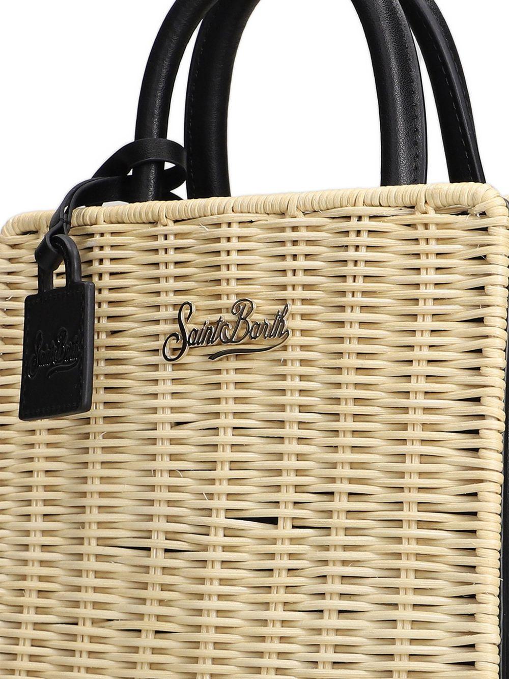 Borsa Mini in Paglia e Pelle SHBM000201736L 1100 STRAW MC2 SAINT BARTH 