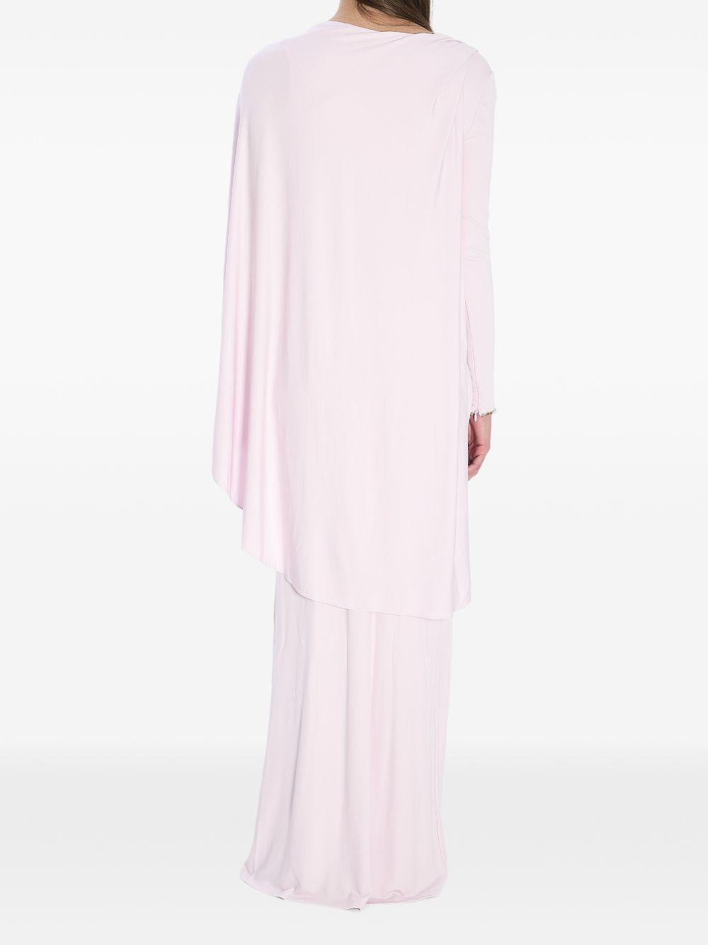 Maxi Abito In Jersey Con Drappeggio RS26505XP PINK SELF-PORTRAIT 