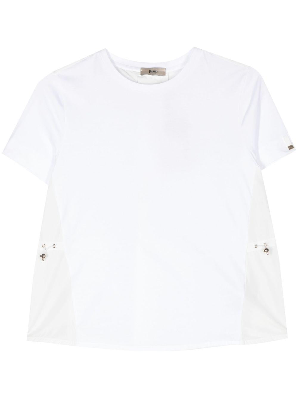 T-shirt in Chic Cotton Jersey e New Techno Taffetà JG000224D52006 1000 BIANCO HERNO 