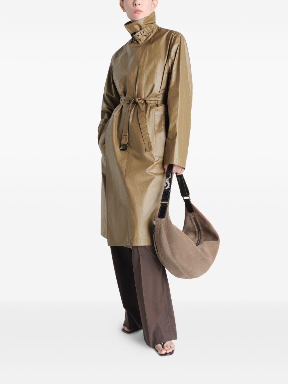 Light Wrap Coat in Light Coated Cotton OW1201LF1381 GR643 KHAKI LEMAIRE 