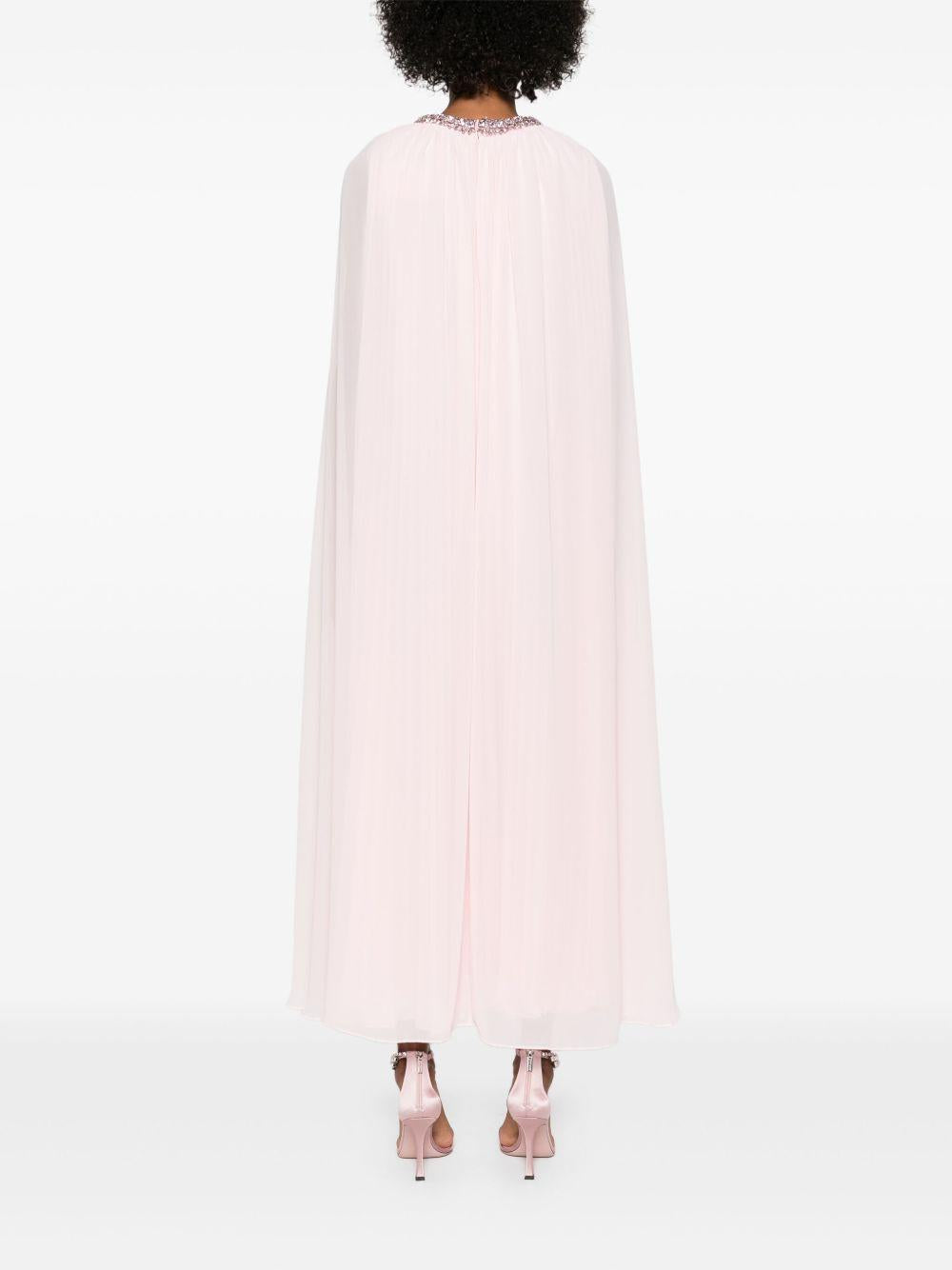 Chiffon cape midi dress RS25303MP PINK SELF-PORTRAIT 