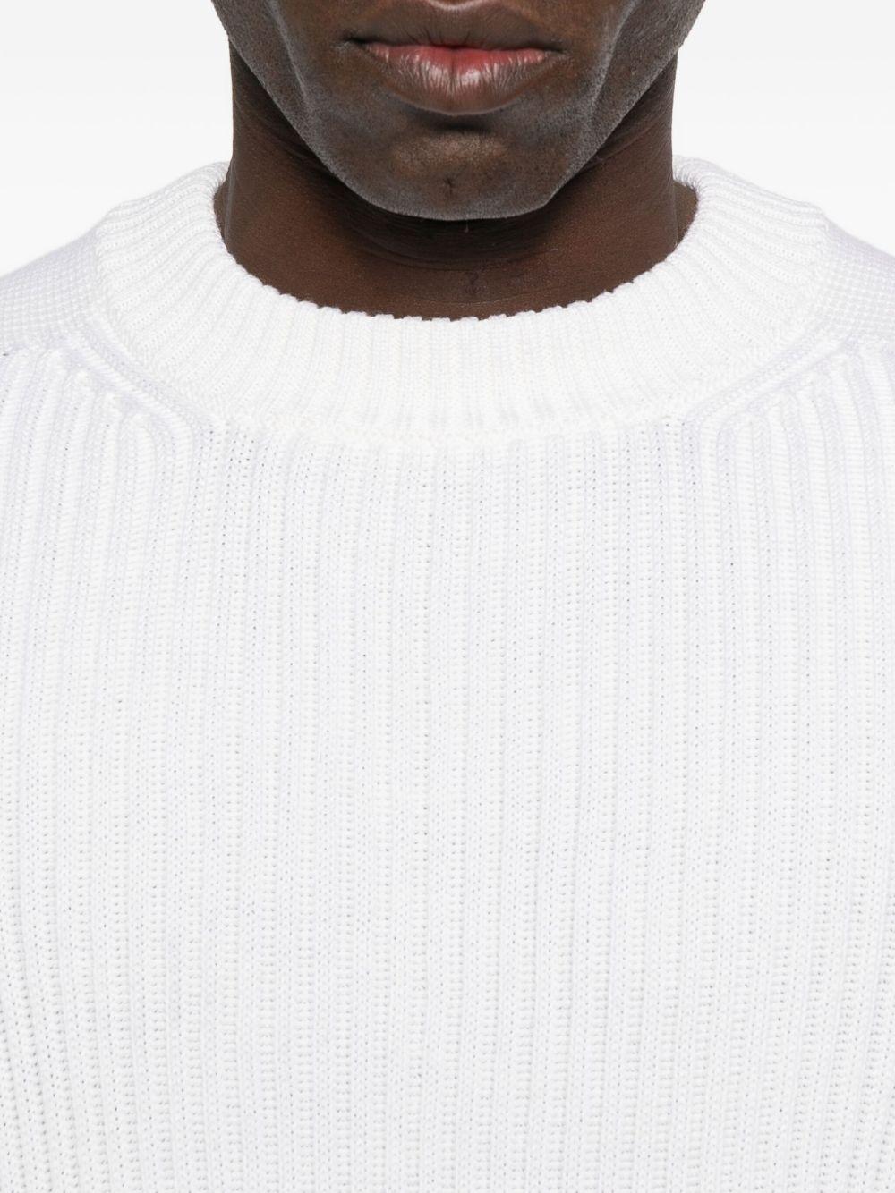 Re-Wool Crewneck Lens Sweater 19CMKN219A006595A 103 GAUZE WHITE CP COMPANY 