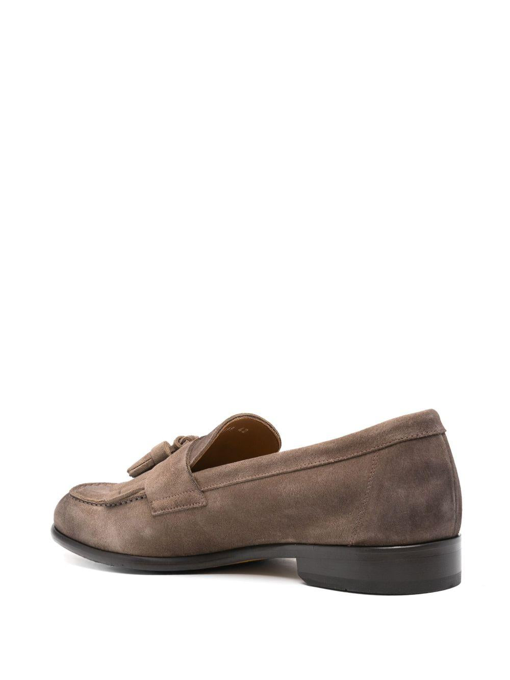 Mocassino in suede cacao con nappine e frangia DU3399STRAUY260TM08 CACAO DOUCAL`S 