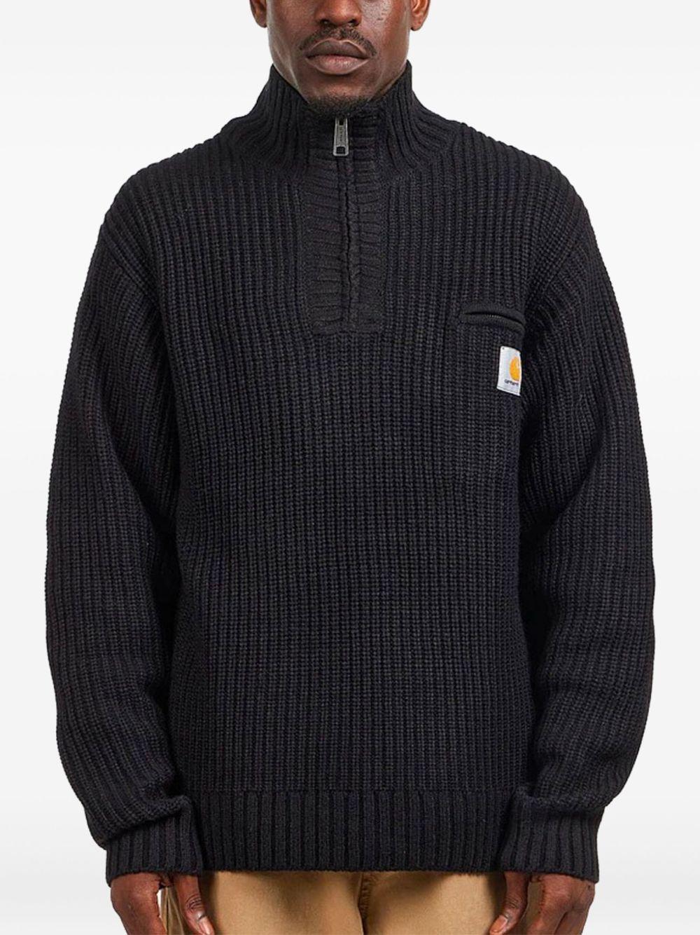 Detroit Half Zip Sweater I035398 89XX BLACK CARHARTT WIP 