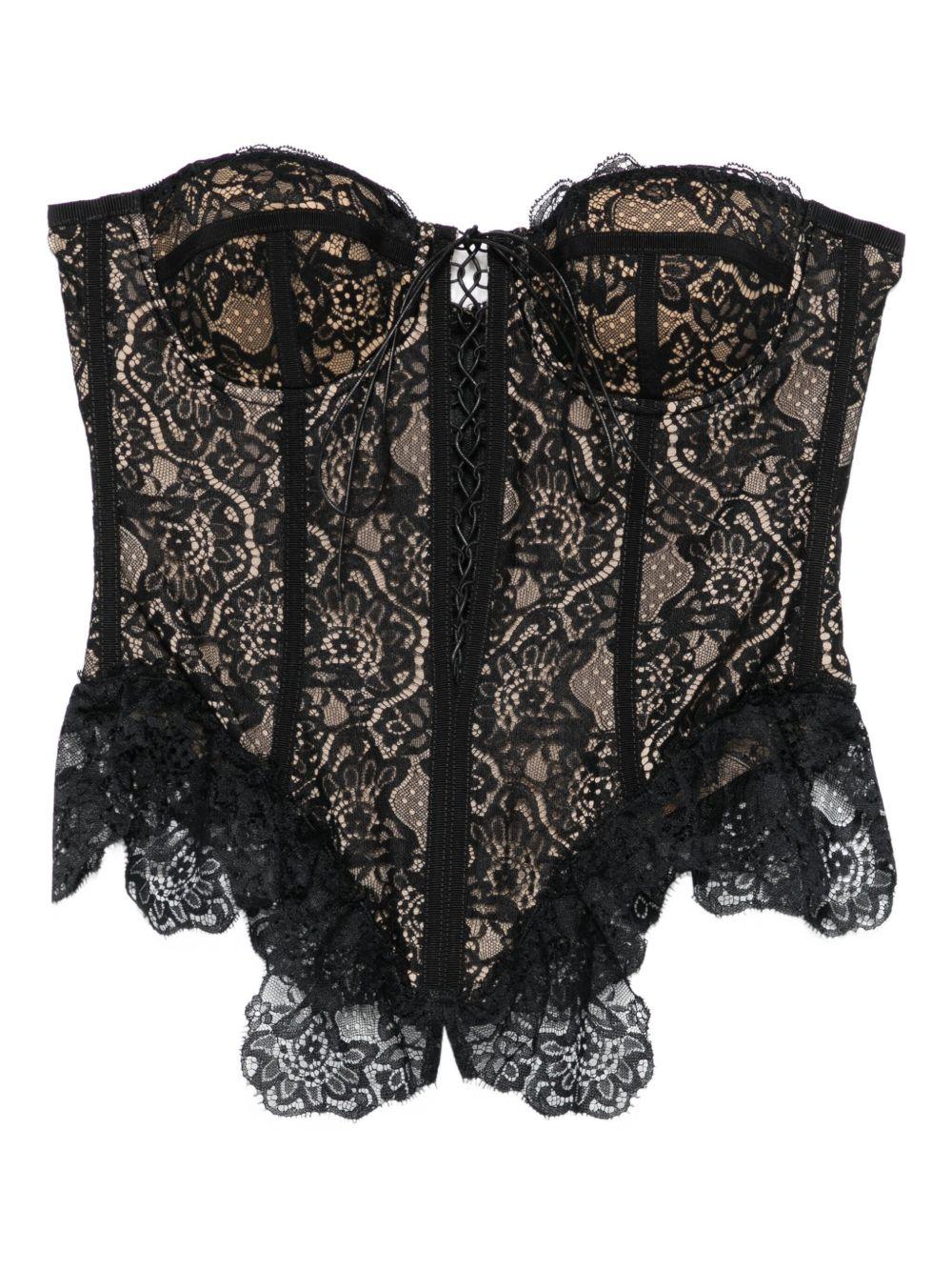 Corsetto in pizzo 05FWTO36705328 99 BLACK GIUSEPPE DI MORABITO 