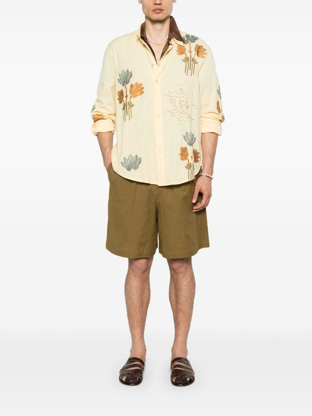 Shorts con vita elasticizzata B6D0016 19M MILITARE AMARANTO 