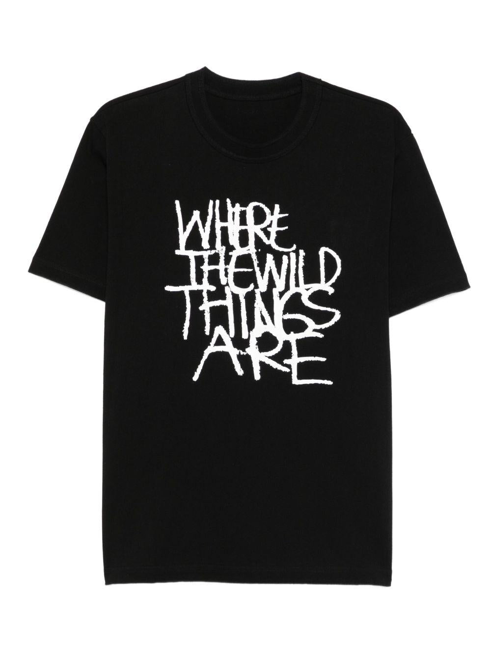 'Where The Wild Things Are' T-shirt 2501007S 001 BLACK SACAI 