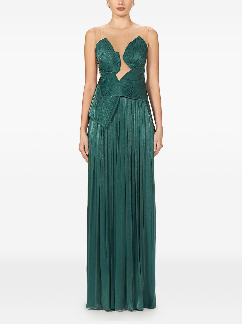 Serenne Lurex Georgette Gown PS2614 2472 EVERGREEN COSTARELLOS 