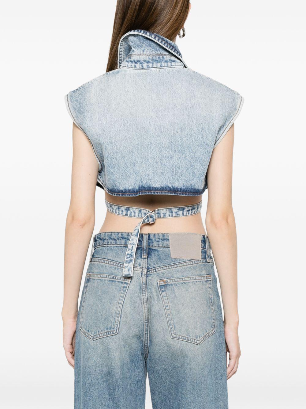 Giacca due pezzi in denim SPSCLORO 009 CHIARO USED SPORTMAX 