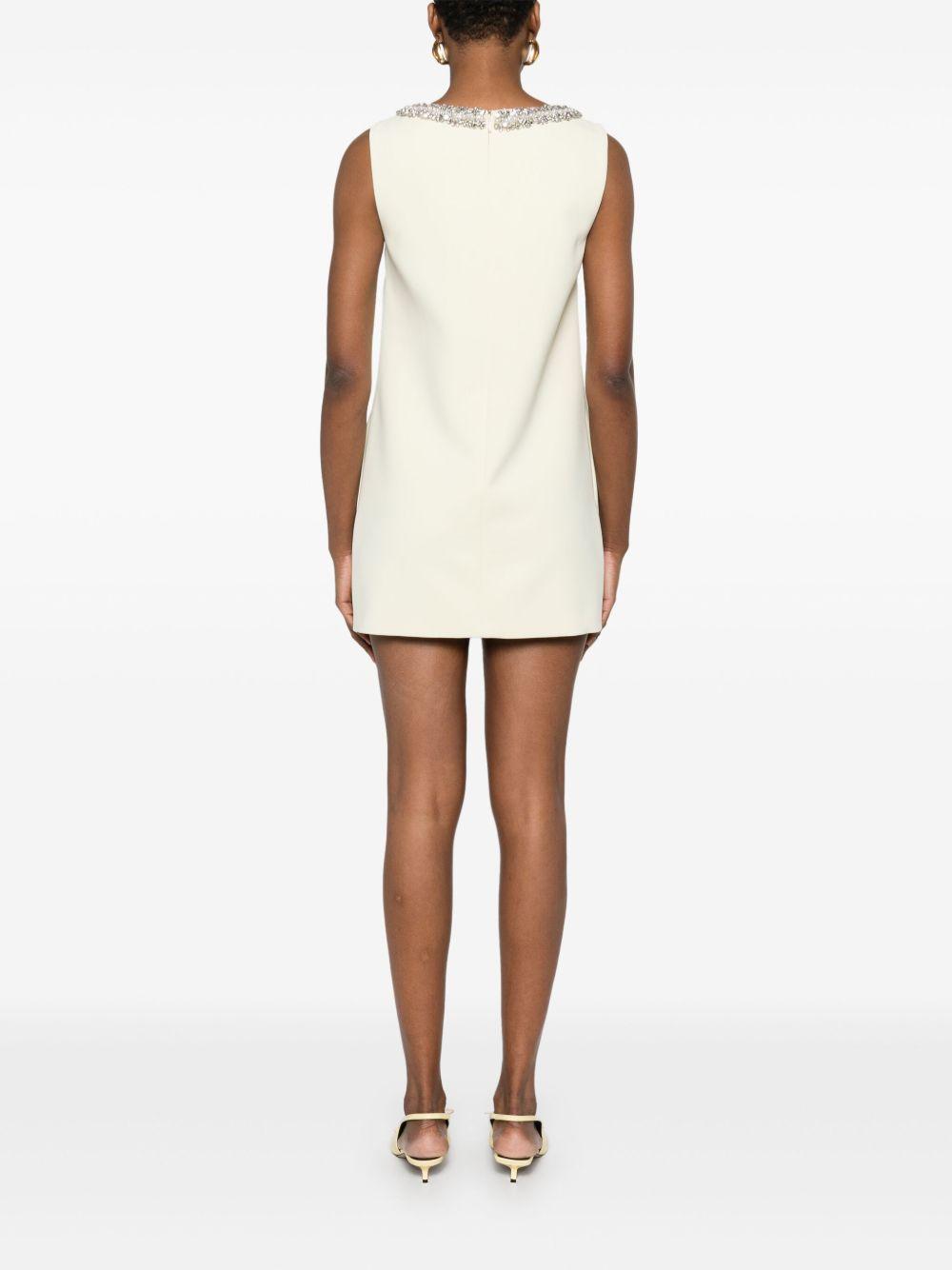 Crepe bow-detail mini dress SS25075SY YELLOW SELF-PORTRAIT 